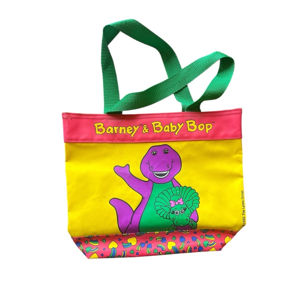 Barney & Baby Bop Suitcase & Small Tote Bag Set VINTAGE - Picture 7 of 9